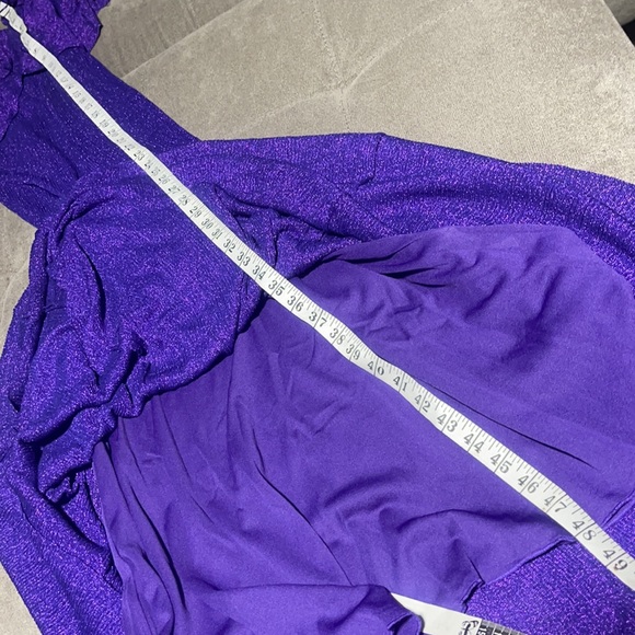 24.-🥰🥰ZARA Metallic Purple Cape Maxi Dress🥰🥰 - Picture 15 of 15